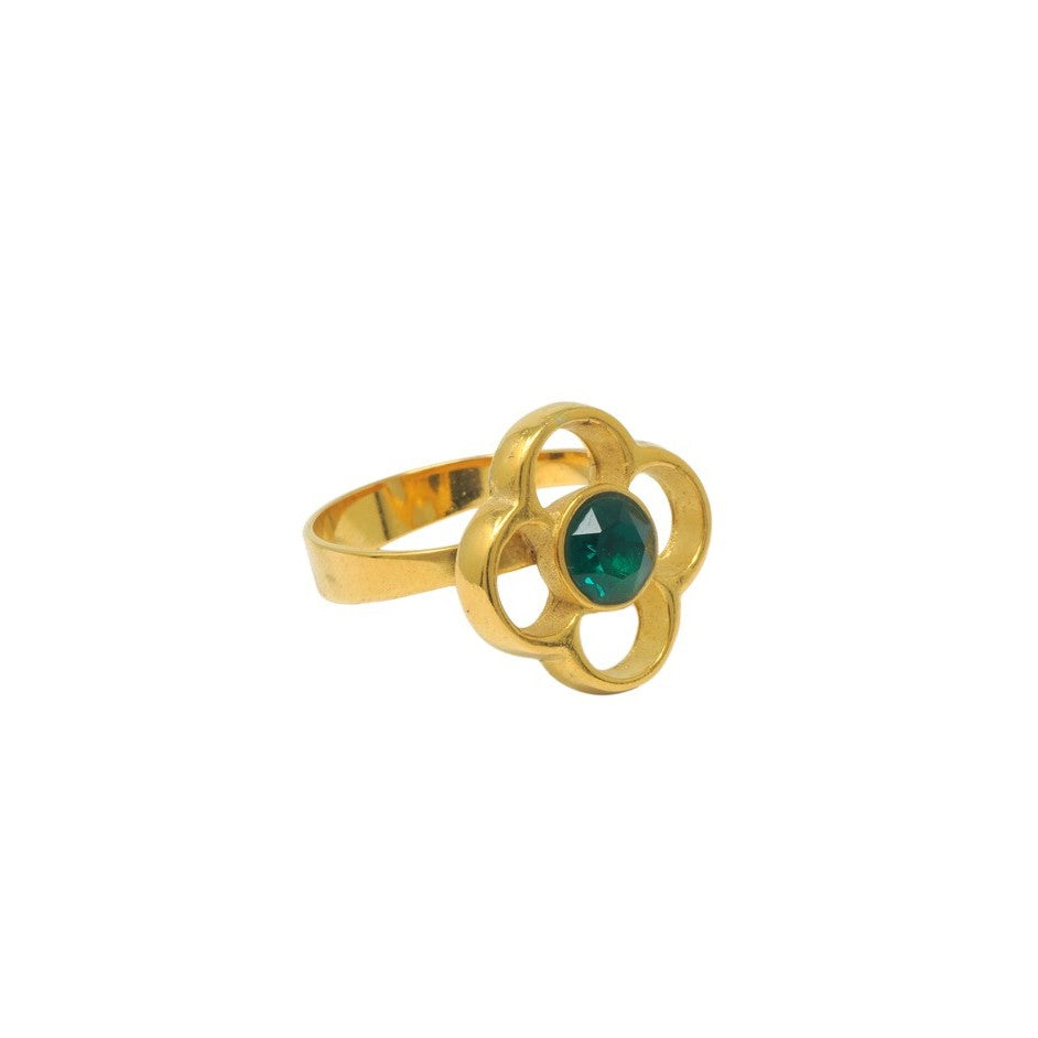 Anillo de Trébol Calado