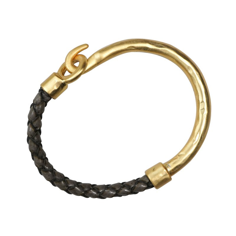 Pulsera de Cuero Dorada