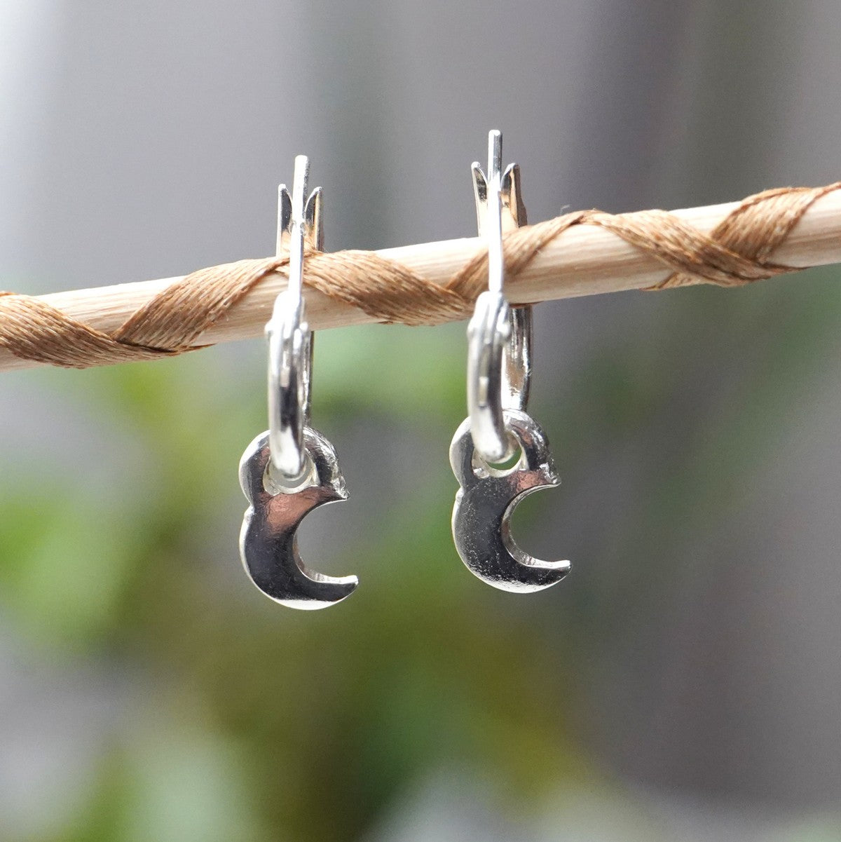 Pendientes con Colgante de Luna