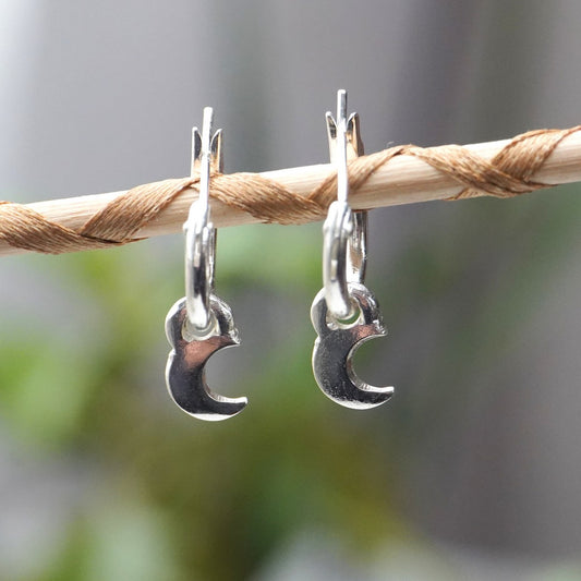 Pendientes con Colgante de Luna