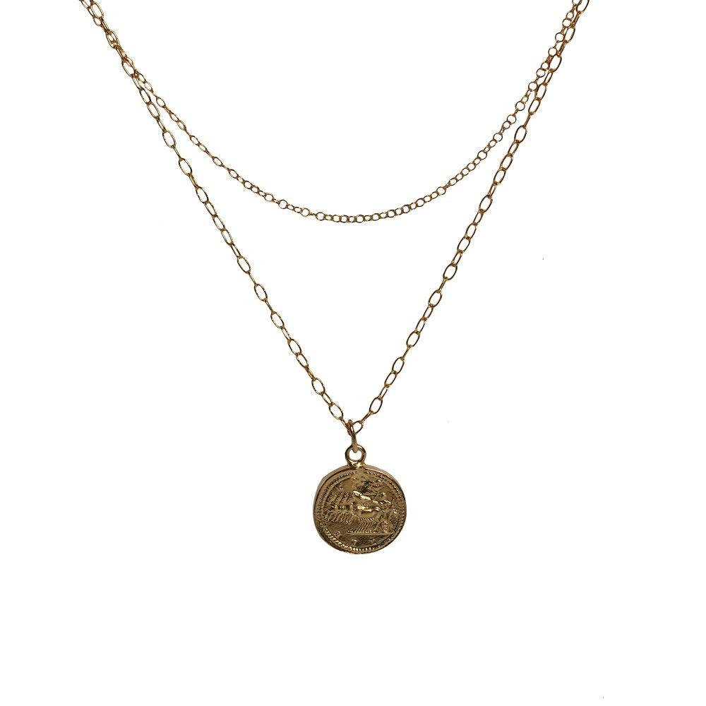 Collar con Moneda Dorada - Vanderly Jewels