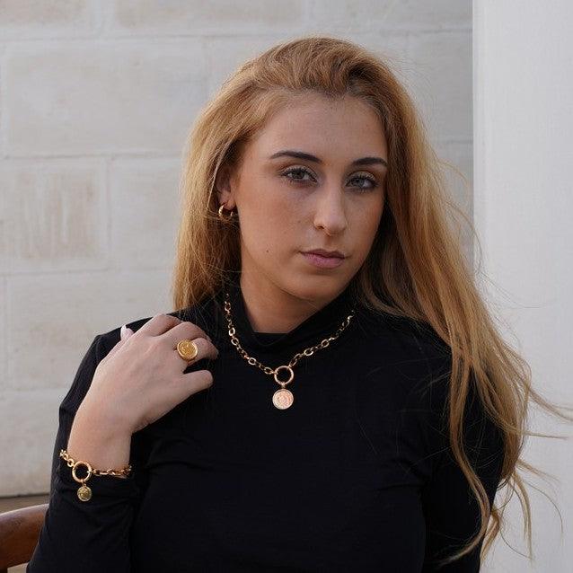Pulsera de Moneda de Oro - Vanderly Jewels