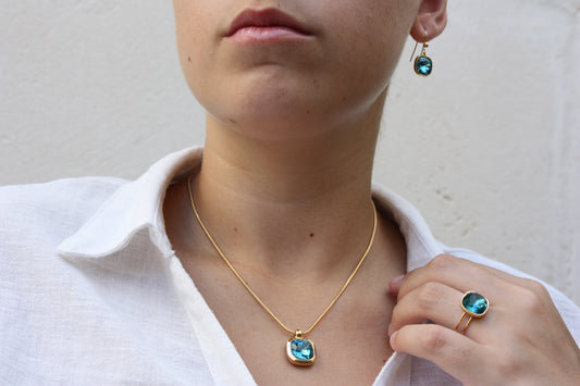 Pendientes con Colgante Cuadrado