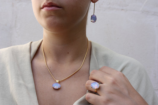 Conjunto de Cristal Ovalado