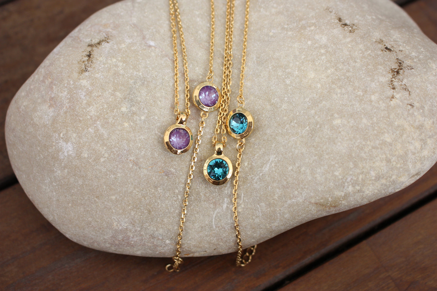 Pulsera de Cadena con Cristal pequeño