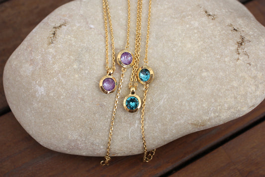 Pulsera de Cadena con Cristal pequeño