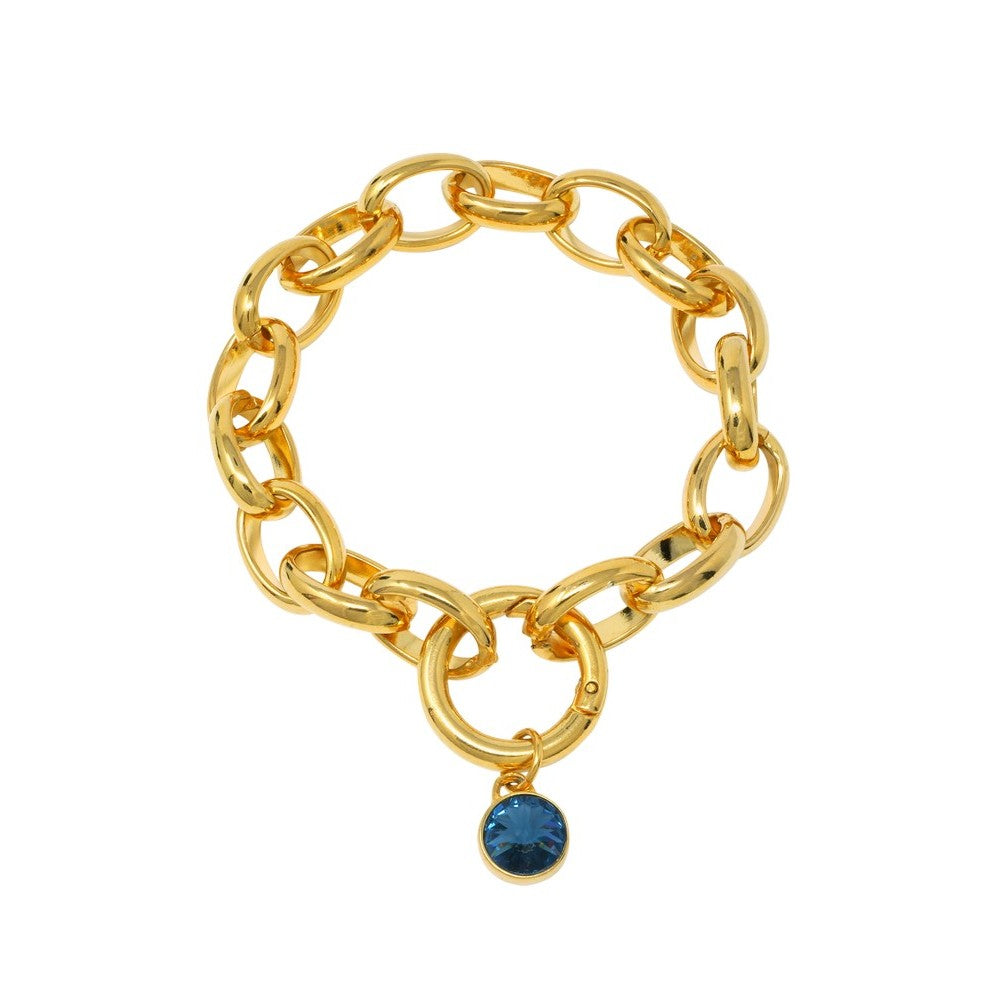 Pulsera Dorada con Cristal