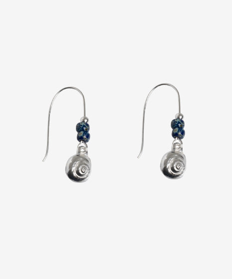 Pendientes de Gancho con Abalorios y Colgante Plateado