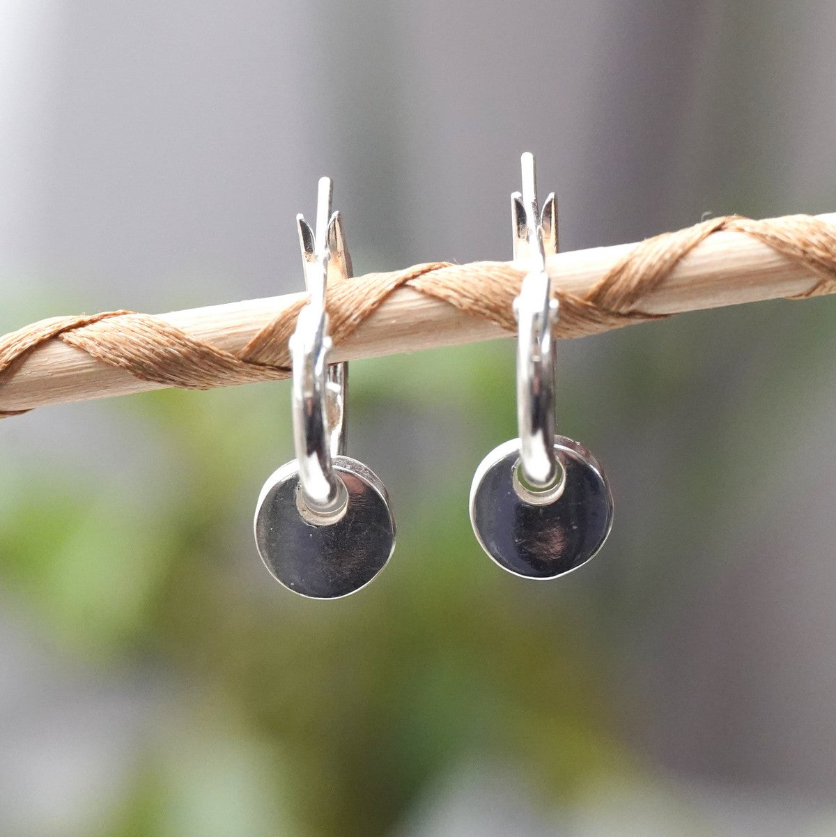 Pendientes de Aro con Colgante Liso