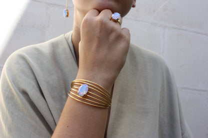 Pulsera Multi-Aros con Cristal