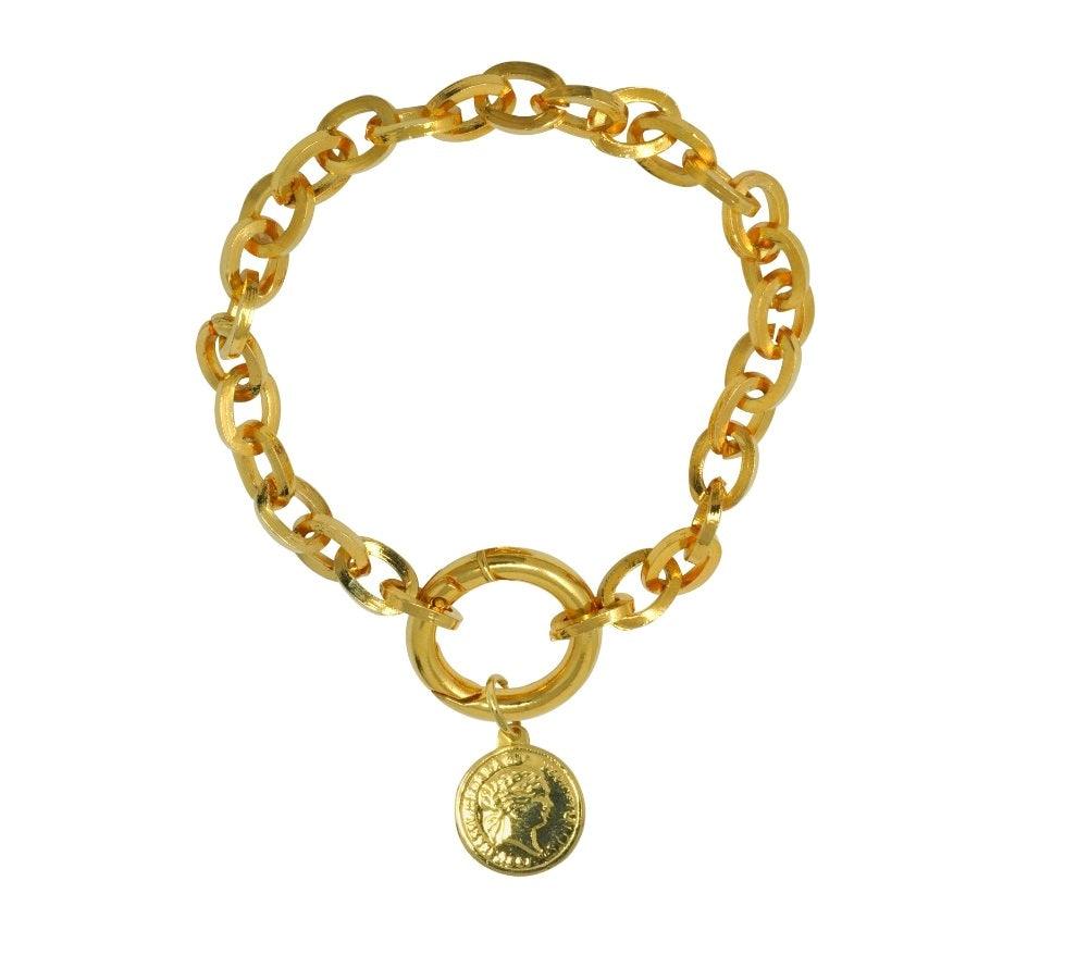Pulsera de Moneda de Oro - Vanderly Jewels