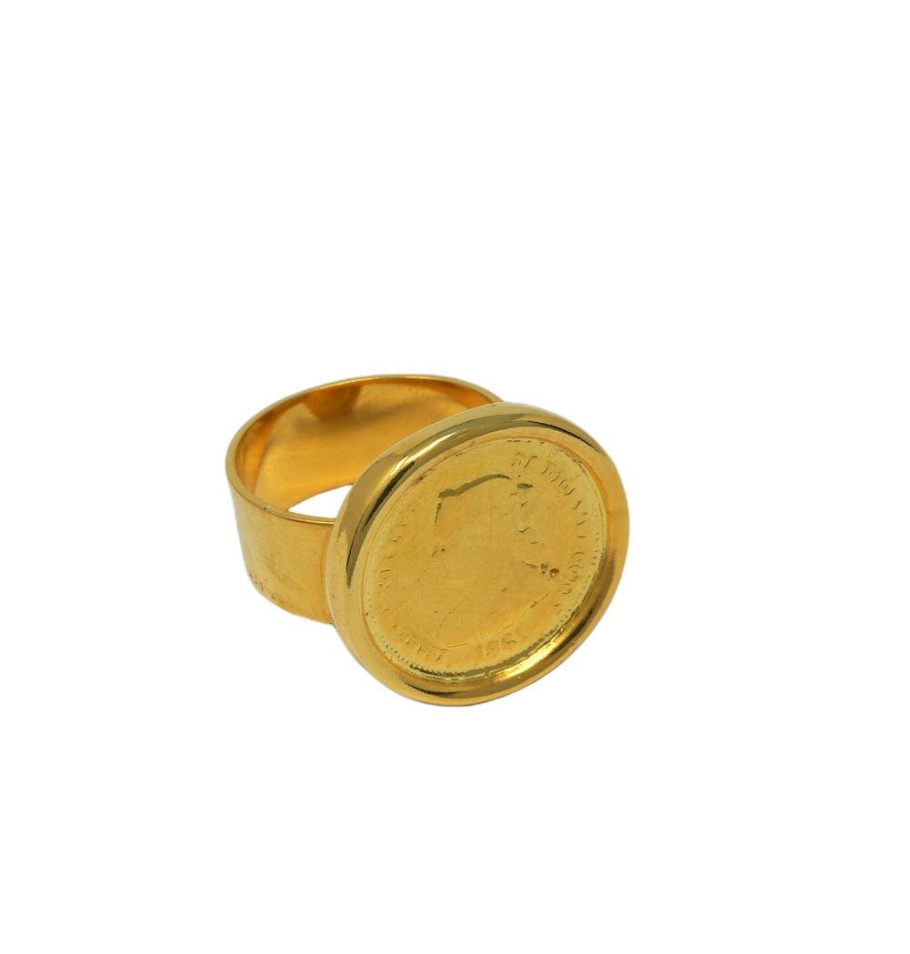 Anillo de outlet moneda de oro